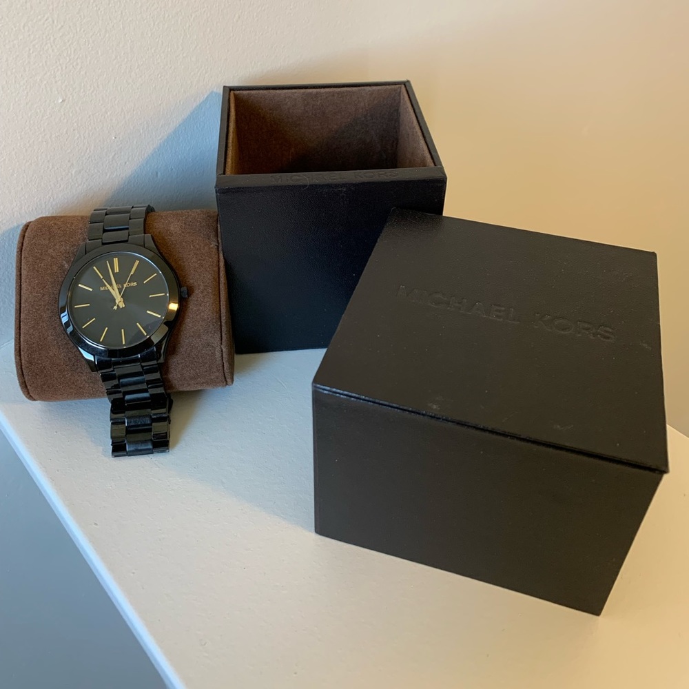 Michael Kors Women's Slim Runway Three-Hand Stainless Steel Quartz Watch